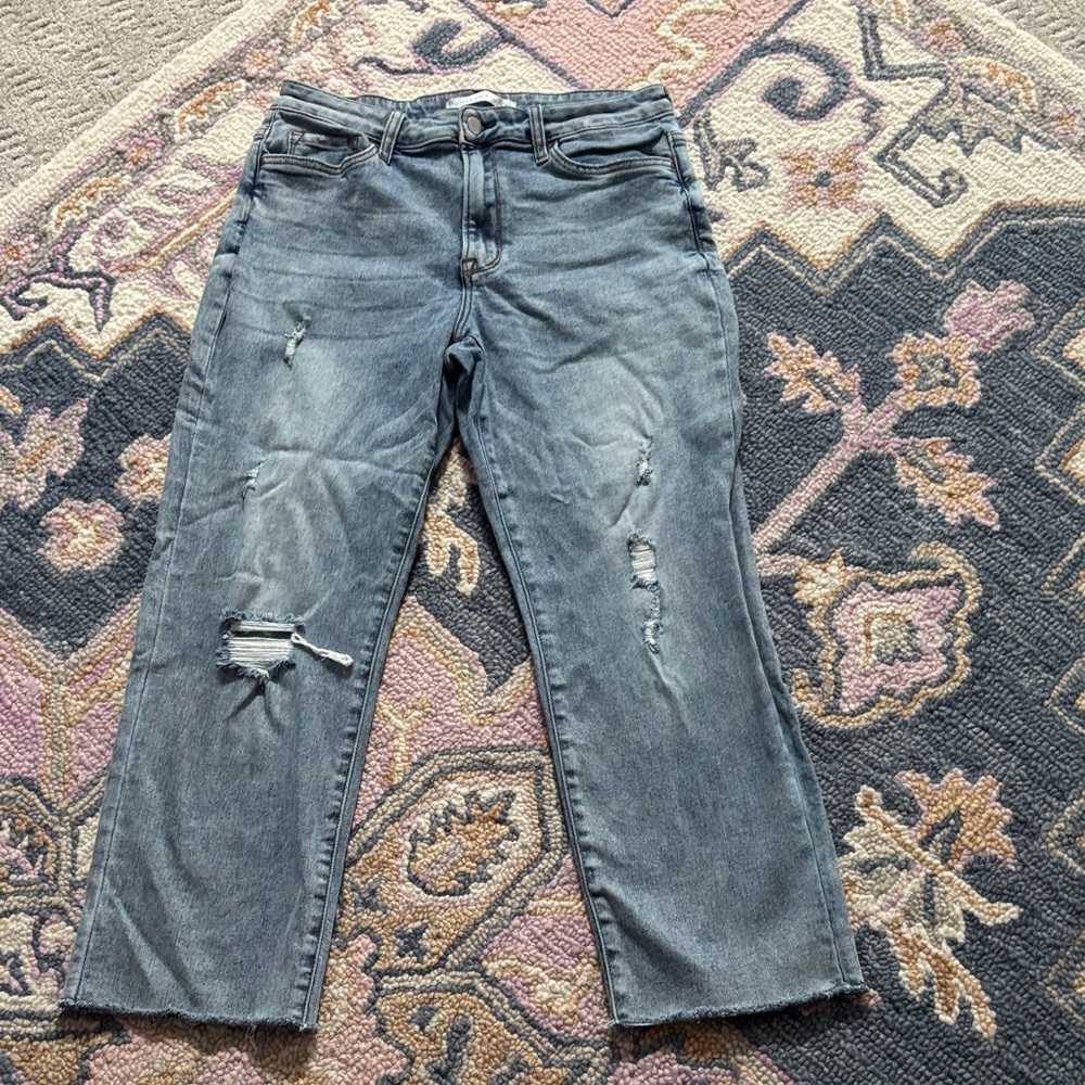 Altar'd State Gray Straight Leg Jeans